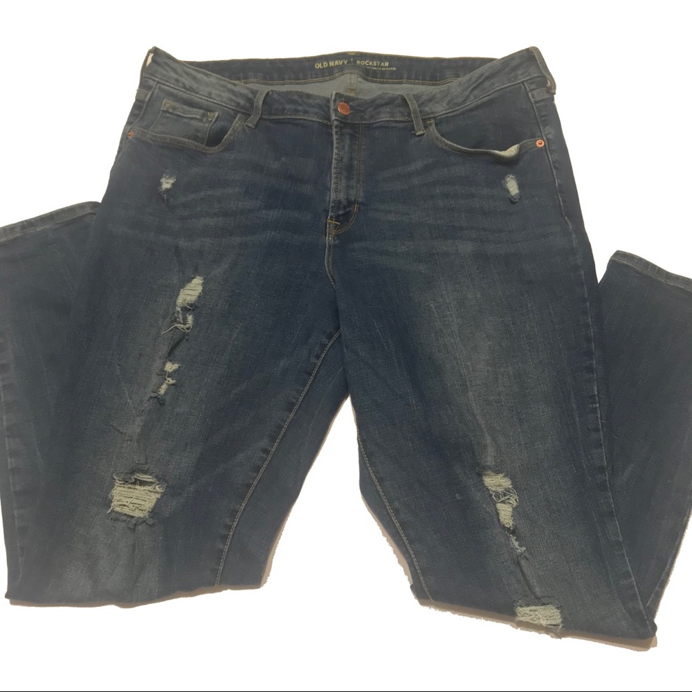 Old Navy Rockstar Mid-Rise Straight Slim Jeans 16